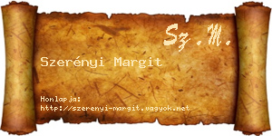 Szerényi Margit névjegykártya