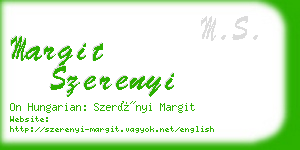 margit szerenyi business card